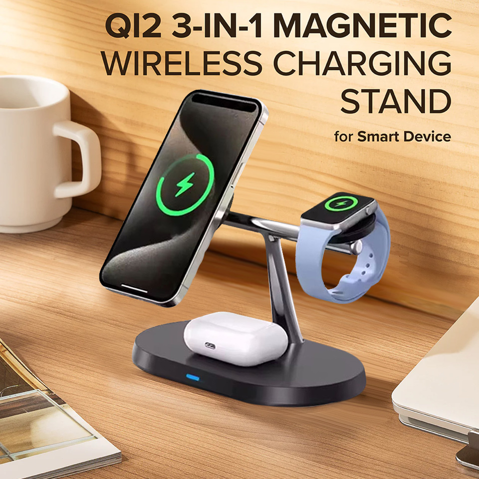 Wireless Charger 3 In 1 - MacSafe iPhone 17/16/15/14 Pro Max, Apple