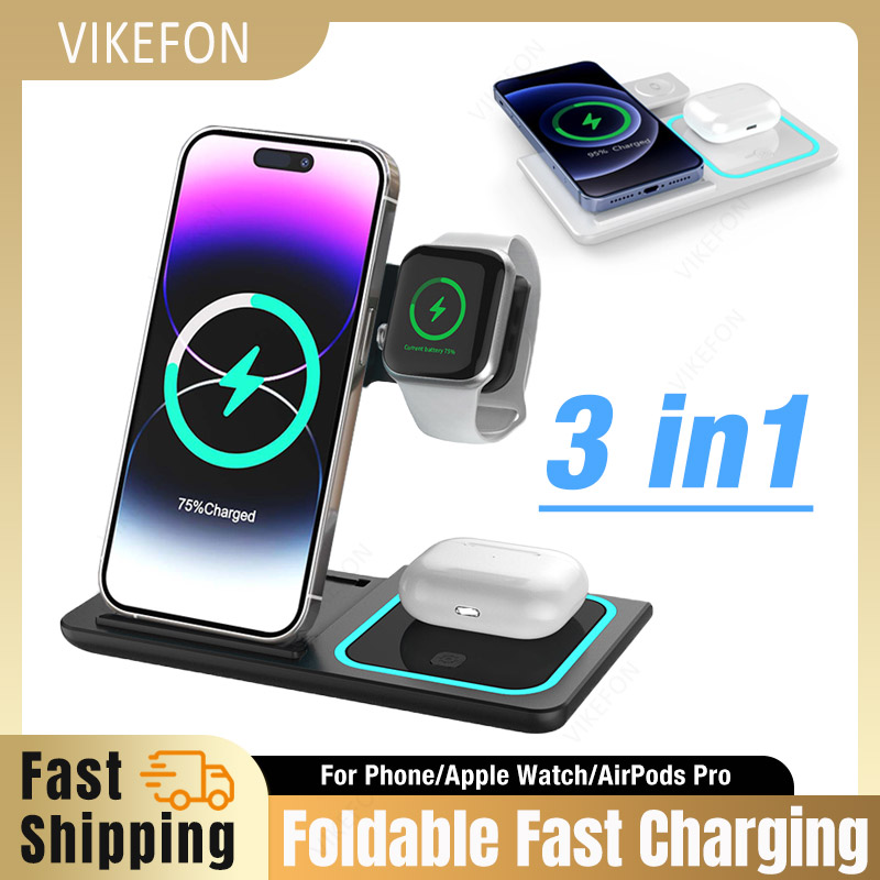Wireless Charger 3 In 1 - 3 In 1 Kablosuz Şarj Cihazı