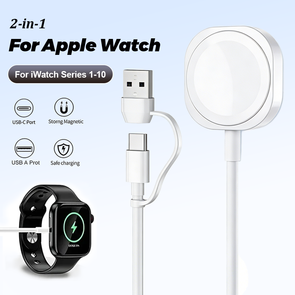 Wireless Charger 3 In 1 - 2'si 1 Arada Manyetik Kablosuz USB