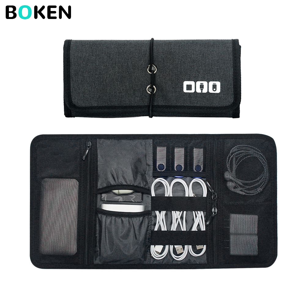 Tech Accessories Storage - Teknoloji Organizatör Çantası Kablo Saklama Kutusu