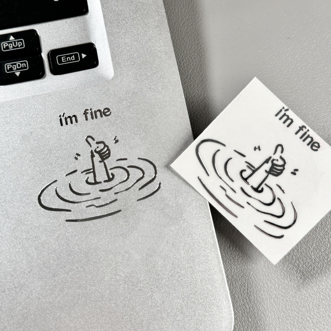 Tech Accessories For Laptop - 5/10 Adet I'M Fine, Komik, Alaycı,