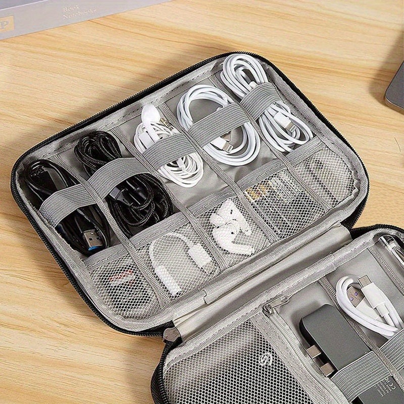 Tech Accessories Travel Bag - Çok Cepli Elektronik Aksesuar Kutusu -