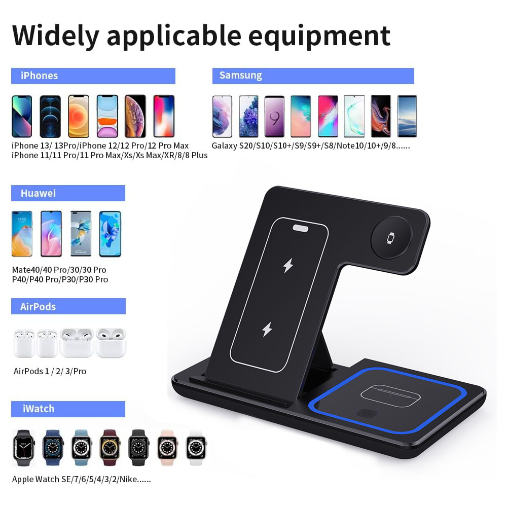 15W 3'ü 1 Arada Kablosuz Şarj  - Wireless Charger 3 In 1 incelemesi ve fiyatı
