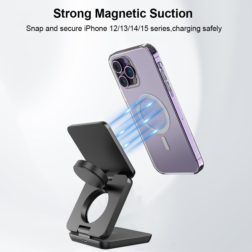 iPhone 16 15 14 13 12 Pro Max  - Wireless Charger 3 In 1 incelemesi ve fiyatı