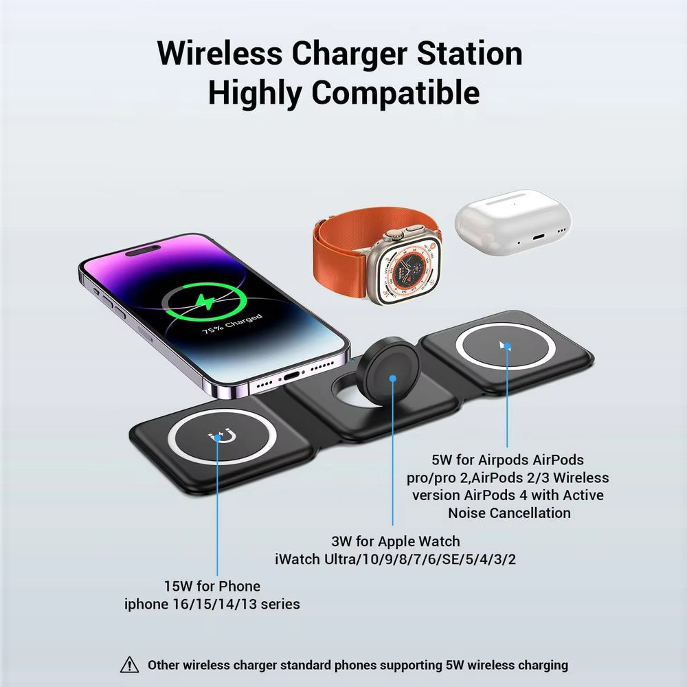 3'ü 1 Arada Manyetik Katlanabi - Wireless Charger 3 In 1 incelemesi ve fiyatı