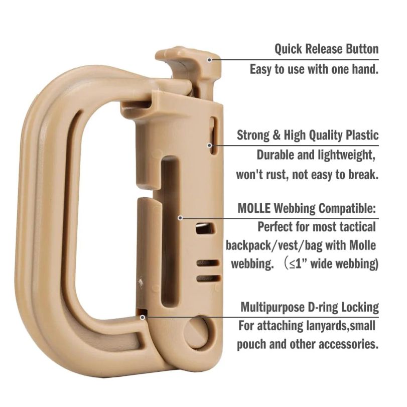 5 adet plastik d-halka taktik  - Tech Accessories Pouch incelemesi ve fiyatı
