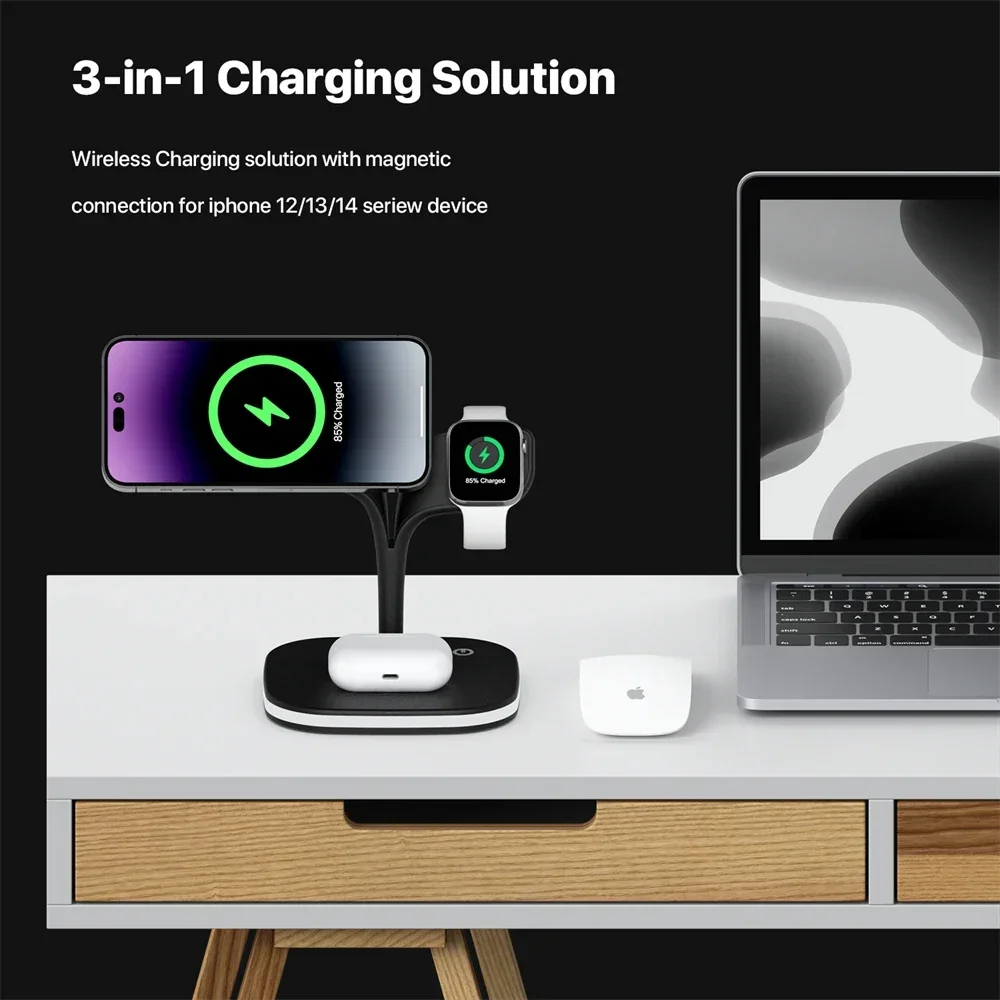iPhone 13/14/15/ Pro Max/12 iç - Wireless Charger 3 In 1 incelemesi ve fiyatı